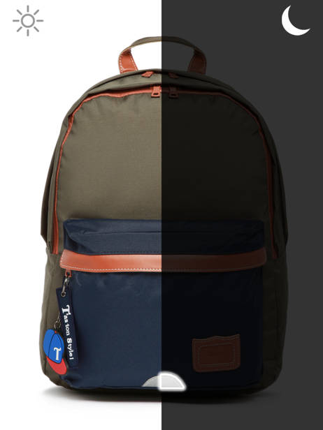 2-compartment  Backpack Tann's Green les fantaisies g 63127 other view 4