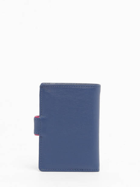 Card Holder Leather Hexagona Blue multico 227375 other view 2