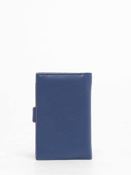 Wallet Leather Hexagona Blue multico 227431 other view 2