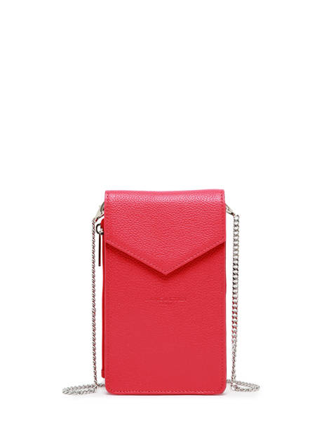 Leather Foulonné Pia Phone Bag Lancaster Red foulonne pm 27