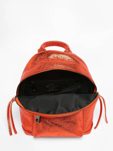 Leather Nine Backpack Milano Orange nine NI23066 other view 3