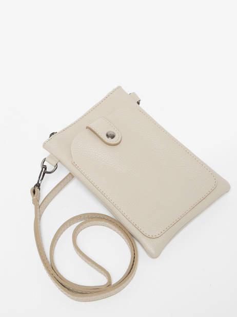 Leather Caviar Phone Bag Milano Beige caviar CA23061 other view 2