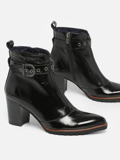 Heeled Boots Thais In Leather Dorking Black women D8300 other view 3