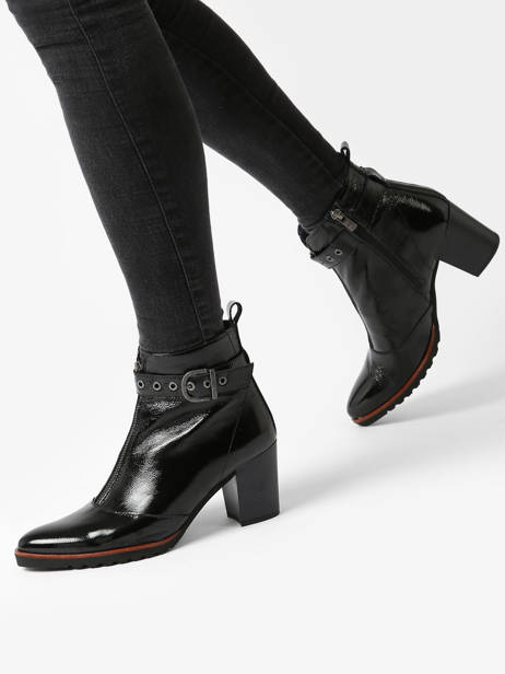 Heeled Boots Thais In Leather Dorking Black women D8300 other view 2