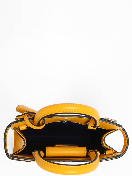 Leather Vertical Emilie Crossbody Bag Le tanneur Yellow emily TEMI1A00 other view 3