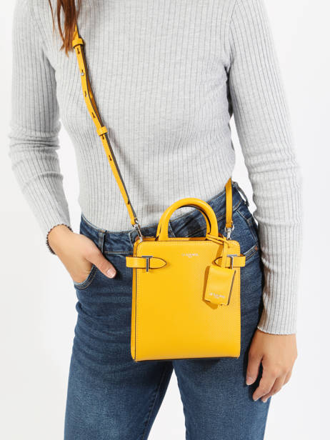 Leather Vertical Emilie Crossbody Bag Le tanneur Yellow emily TEMI1A00 other view 1