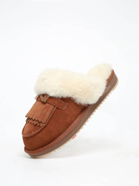 Slippers In Leather Nathan baume Brown women 232N72 other view 1