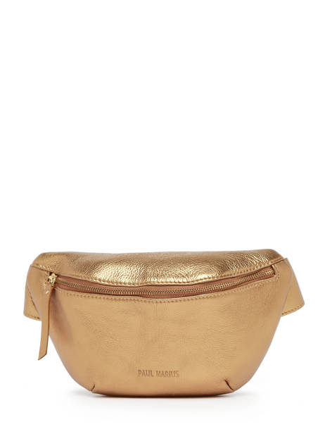 Sac Banane Labanane Cuir Paul marius Marron vintage BANANE