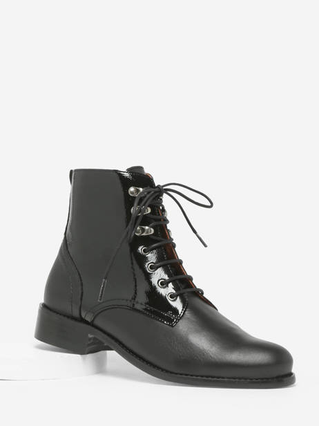 Boots In Leather Rock and rose Black women CV5404 other view 1