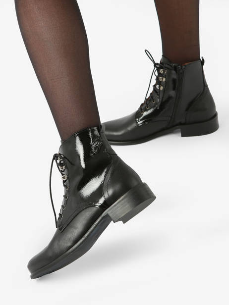 Boots In Leather Rock and rose Black women CV5404 other view 2