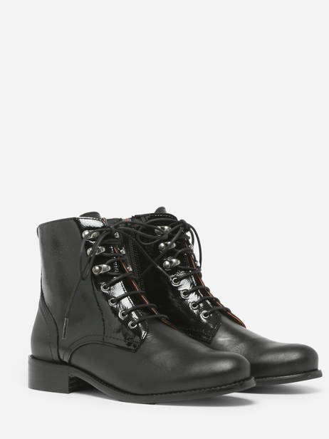 Boots In Leather Rock and rose Black women CV5404 other view 3