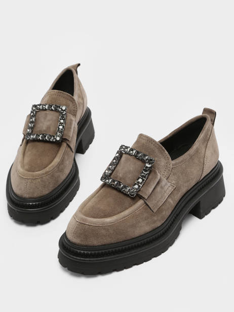 Moccasins In Leather Alpe Gray women 27261121 other view 1
