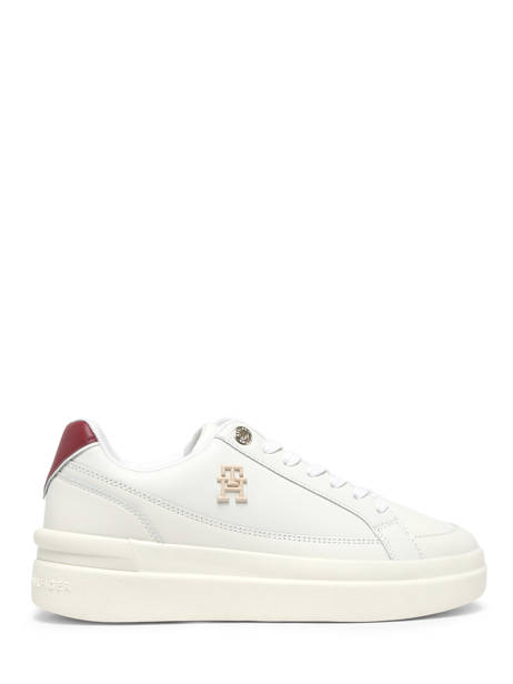 Sneakers In Leather Tommy hilfiger White women 7568YBH