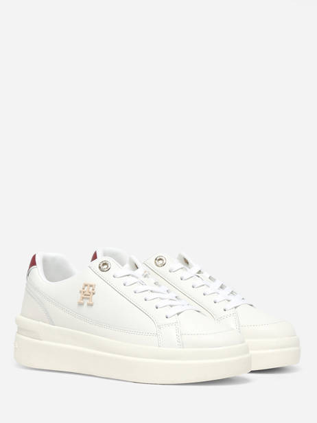 Sneakers In Leather Tommy hilfiger White women 7568YBH other view 4
