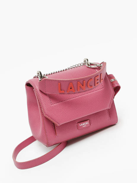 Small Leather Ninon Crossbody Bag Lancel Pink ninon A11745 other view 2