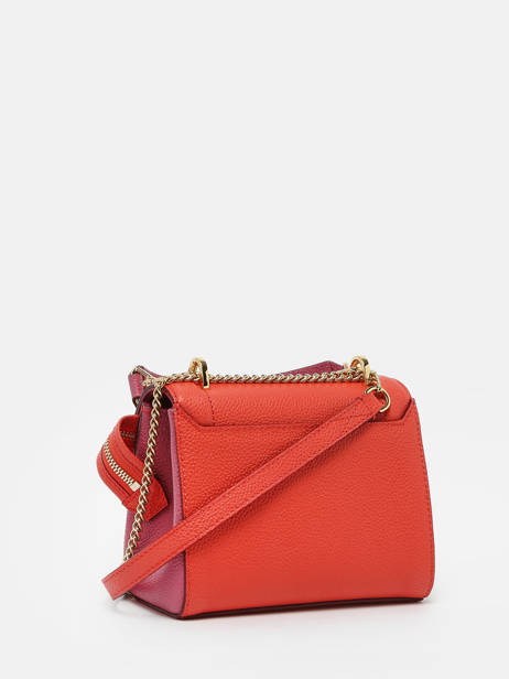 Small Leather Ninon Multico Crossbody Bag Lancel Red ninon A12357 other view 3