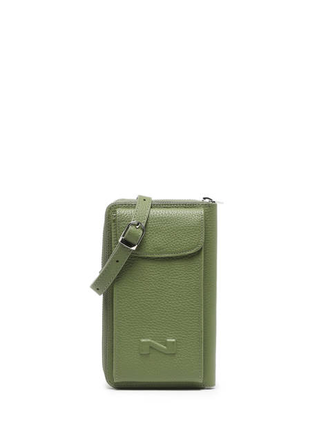 Leather Pocket Phone Pouch Nathan baume Green egee 3