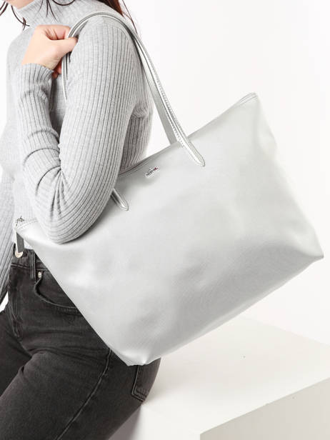 Shopping Bag L.12.12 Concept Seasonal Lacoste Silver l.12.12 concept seasonal NF4385SJ other view 1