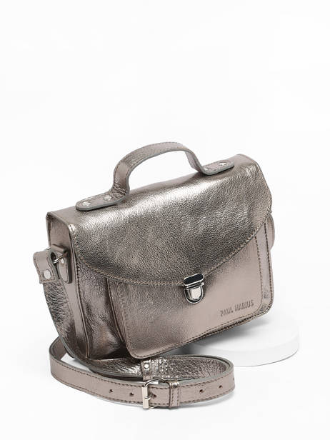 Sac  Mademoiselle George Cuir Paul marius Gris vintage GEORGE vue secondaire 2