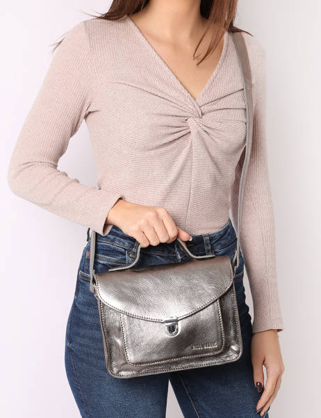 Sac  Mademoiselle George Cuir Paul marius Gris vintage GEORGE vue secondaire 1