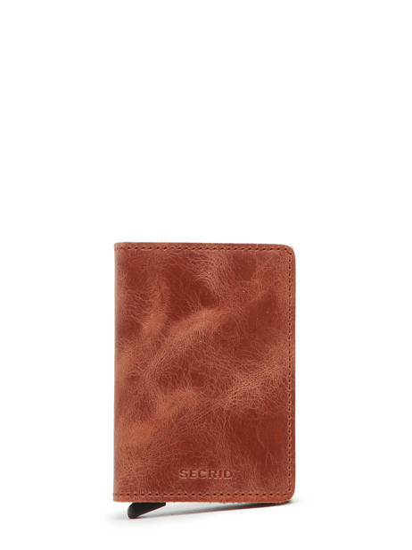 Card Holder Leather Secrid Brown vintage SV