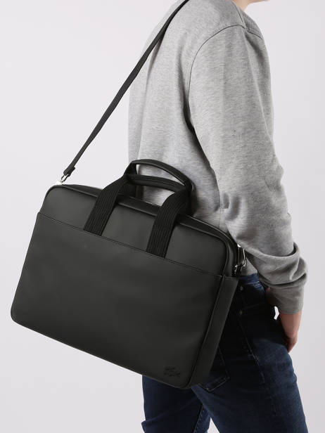 Business Bag Lacoste Black men's classic NH2451HC other view 3