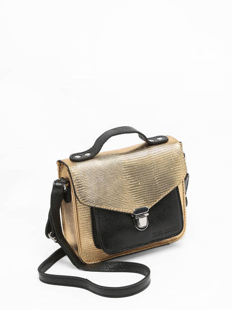 Leather Melle George Xs Or Noir Crossbody Bag Paul marius Gold or noir GEORXORN other view 2