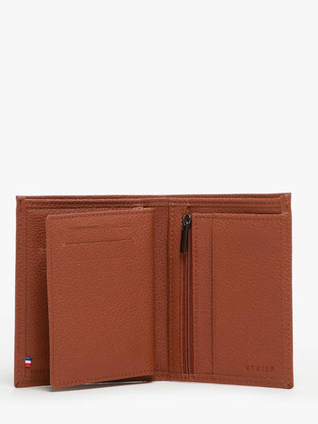 Wallet Leather Etrier Brown madras EMAD247 other view 2