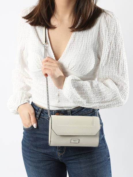 Leather Ninon Belt Bag With Chain Lancel White ninon A11122 other view 1