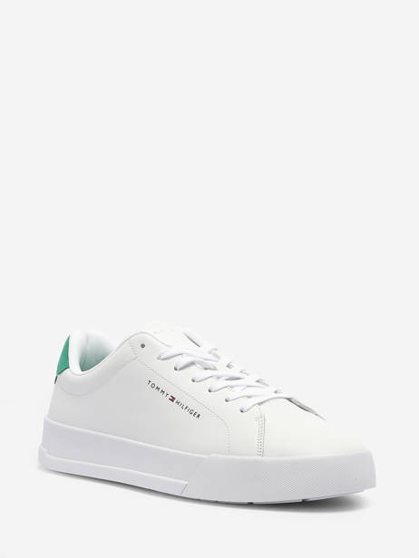 Sneakers In Leather Tommy hilfiger White men 49710K4 other view 1
