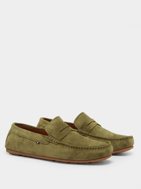 Moccasins In Leather Tommy hilfiger Green men 4998MSD other view 2