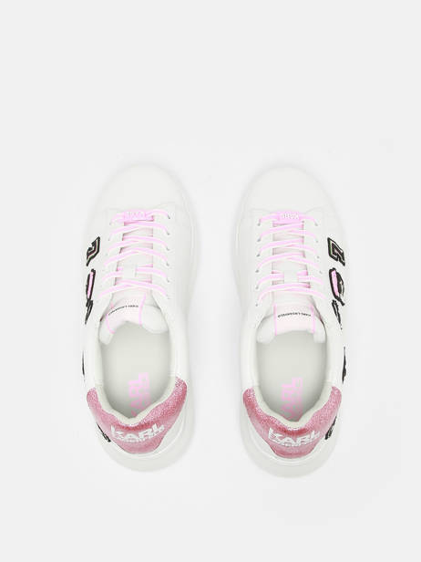 Sneakers In Leather Karl lagerfeld White women KL62574 other view 2