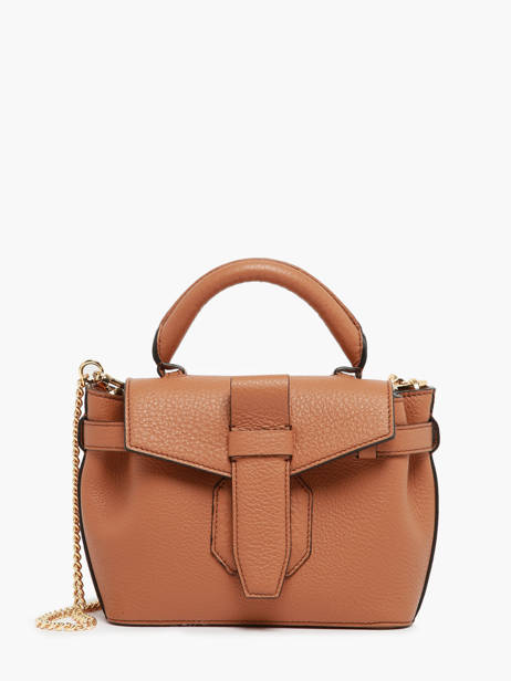 Leather Mini Charlie Crossbody Bag Lancel Brown charlie A12586