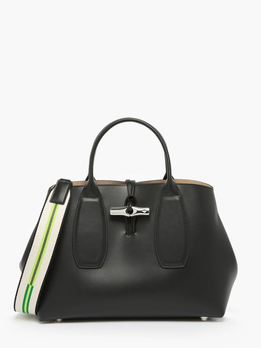 Longchamp Roseau box Handbag Black