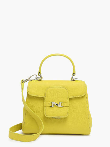 Leather Mini Duras Crossbody Bag Nathan baume Yellow ines 4