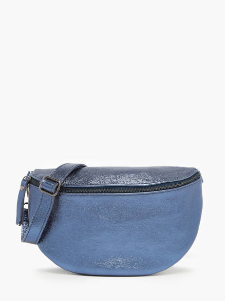 Sac Banane Nine Cuir Milano Bleu nine NI21123