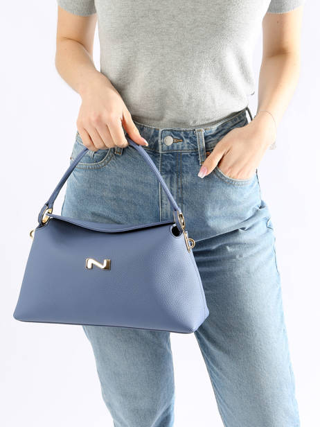 Leather Freesia Shoulder Bag Nathan baume Blue eden 4 other view 1