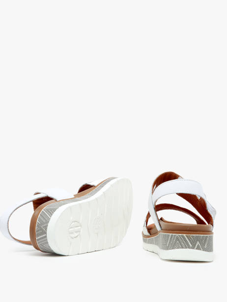 Sandals In Leather Mephisto White women P5144821 other view 5
