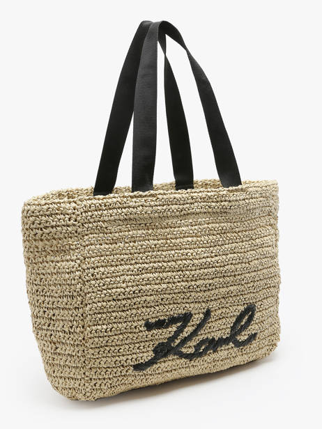 Shopping Bag K Signature Raphia Karl lagerfeld Beige k signature 241W3064 other view 2