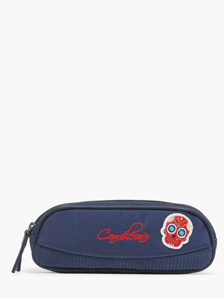 2 Compartments Pouch Cameleon Blue vintage family boulanger TROU