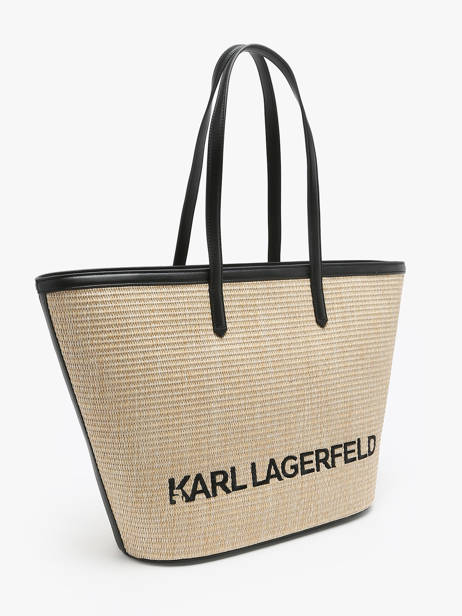Shoulder Bag K Essential Raphia Karl lagerfeld Beige k essential 241W3057 other view 2