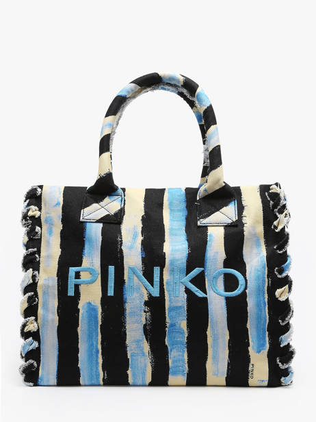 Shoulder Bag Logo Shopper Cotton Pinko Multicolor logo shopper A0PZ