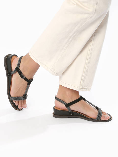 Sandals Olgi In Leather Mam'zelle Black women CSG2Q24 other view 2