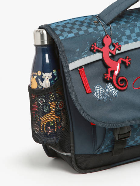 Satchel For Kids 2 Compartments Cameleon Blue actual BAS-CA35 other view 5