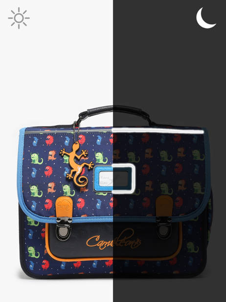 Satchel For Kids 2 Compartments Cameleon Multicolor retro CA35 other view 6