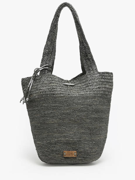 Shopping Bag L'atelier Du Crochet Raphia Le voyage en panier Gray l'atelier du crochet AM772