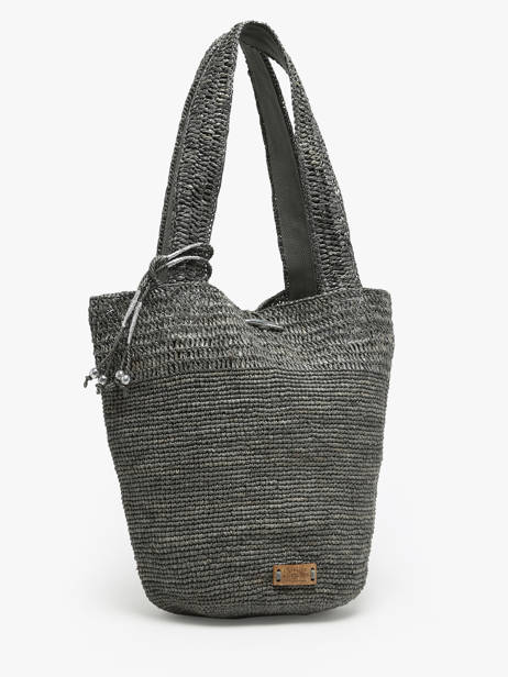 Shopping Bag L'atelier Du Crochet Raphia Le voyage en panier Gray l'atelier du crochet AM772 other view 2