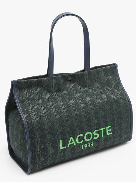 Sac Porté Main Heritage Monogramme Coton Lacoste Bleu heritage monogramme NF4515HK vue secondaire 2