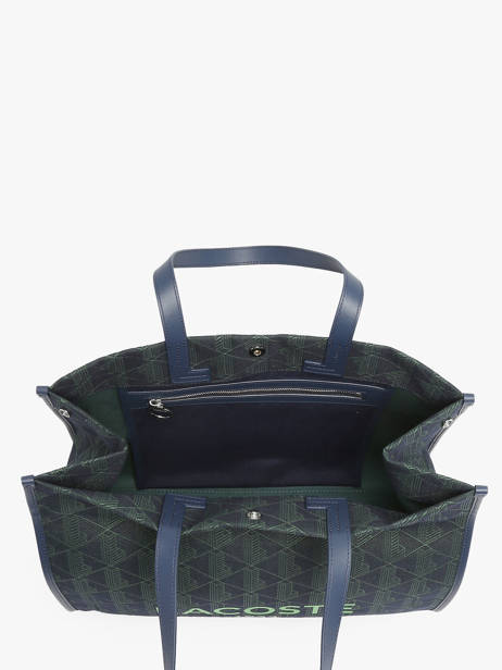 Sac Porté Main Heritage Monogramme Coton Lacoste Bleu heritage monogramme NF4515HK vue secondaire 3