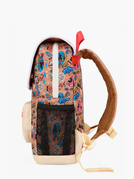 Backpack Hello hossy Brown cool kids 5 other view 2